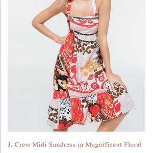 J crew MIDI sundress in magnificent floral